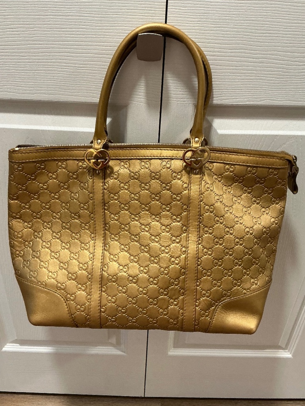 GUCCI guccissima Gold metallic tote